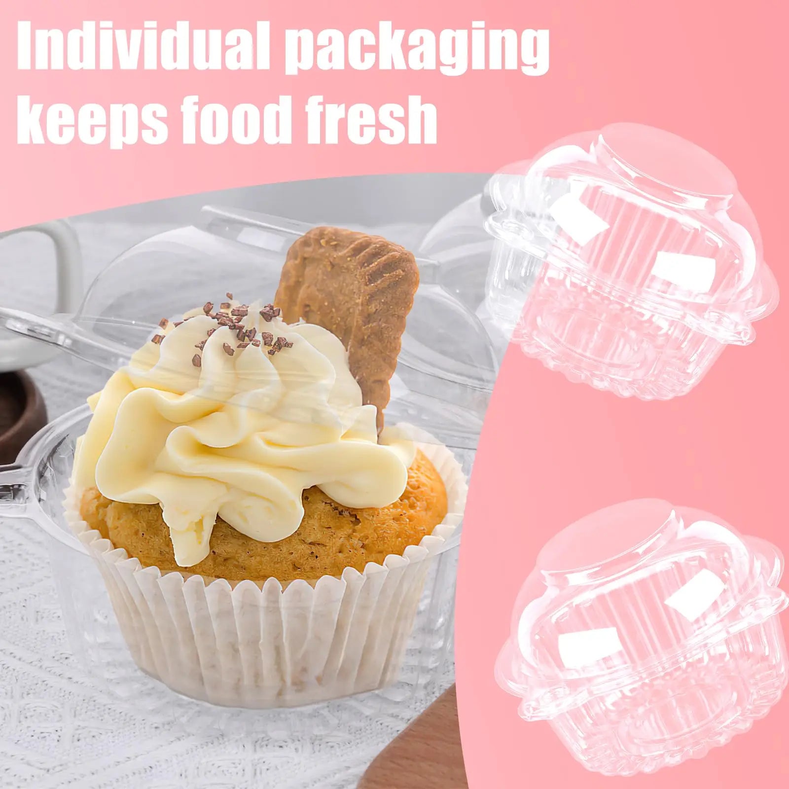100pcs Disposable Plastic Dessert Cups With Lid for Pudding Cake Jelly Ice Cream Bowls Cups Home Parties Takeout Food Container