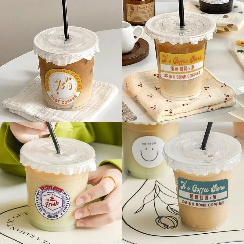 100PCS Disposable Clear Plastic Cup Outdoor Picnic Plastic Cup Drinking Cup for Parties Birthdays Weddings Camping Utensils