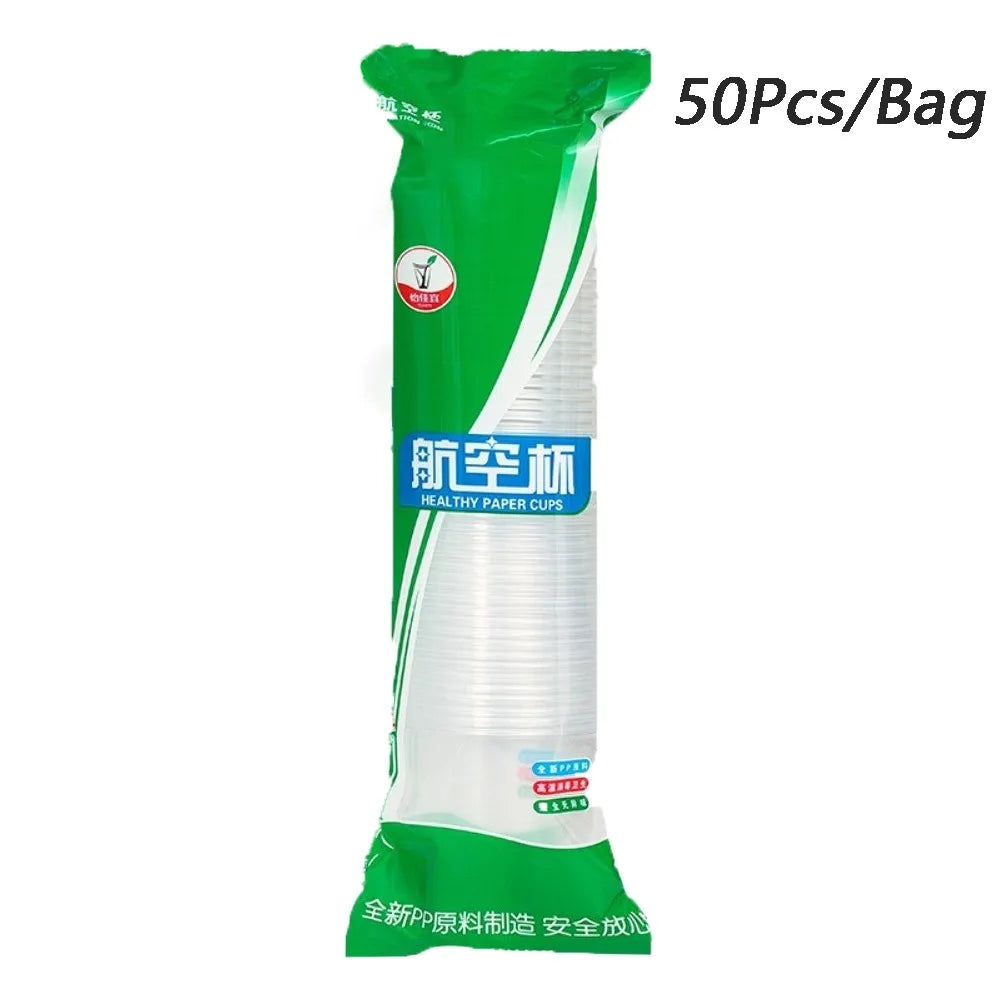 50Pcs 180ml Disposable Plastic Cups Transparent Food-grade PP Party Plastic Cups Heat-resistant Clear Plastic Cups