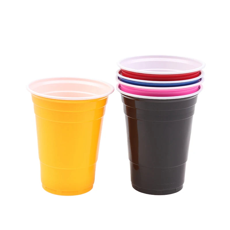 〔CC11〕10Pcs Multiple 16OZ Plastic Cups Drinking Cups Disposable Cups  Water Cups For Graduation Ceremonies Beverages Drinks