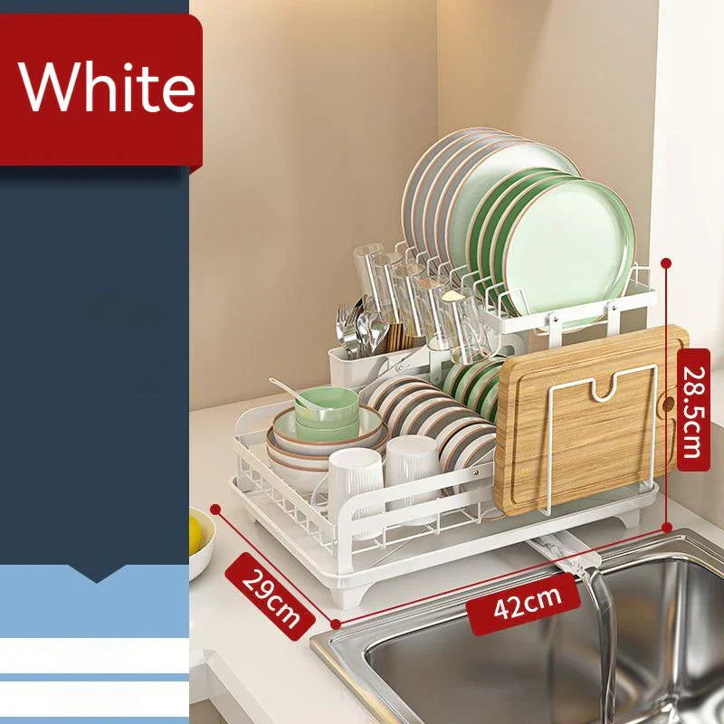DecorBites Kitchen Bowl Rack & Utensil Holder with Drainboard