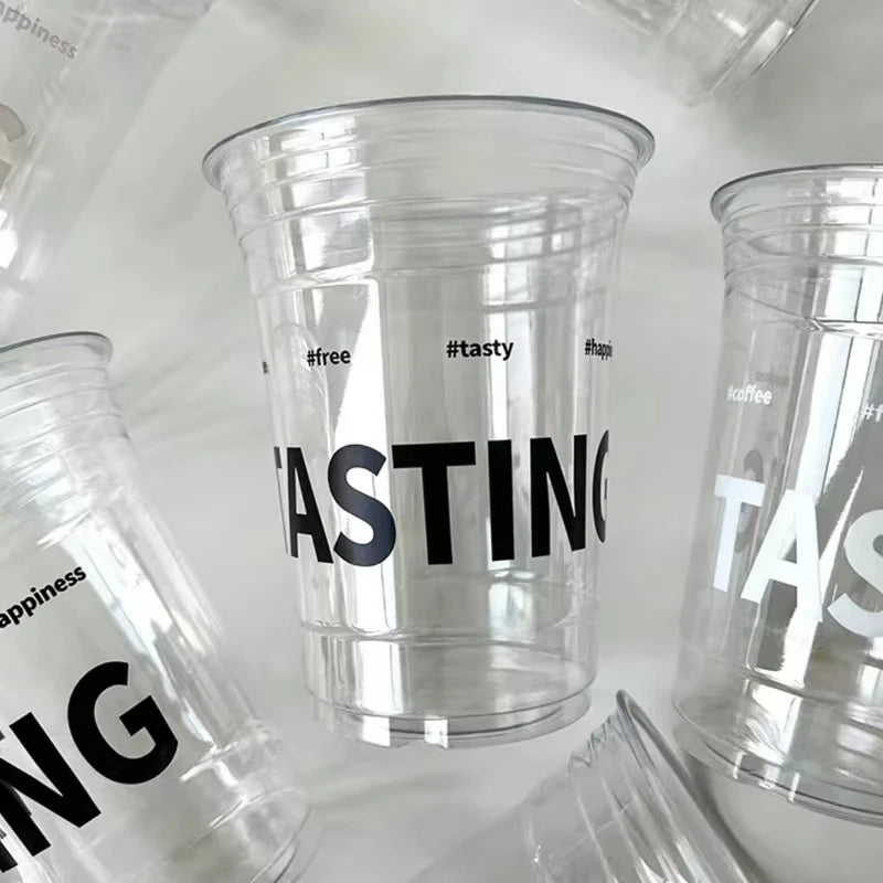 100PCS Disposable Clear Plastic Cup Outdoor Picnic Plastic Cup Drinking Cup for Parties Birthdays Weddings Camping Utensils