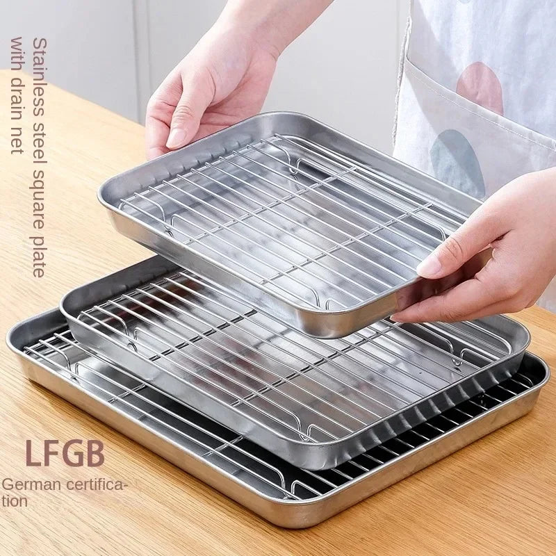 Stainless Steel BBQ Grill Mesh Rack – Wire Steaming & Kebab Net