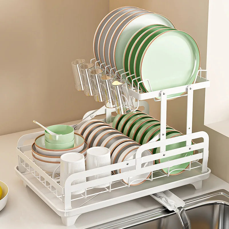 DecorBites Kitchen Bowl Rack & Utensil Holder with Drainboard