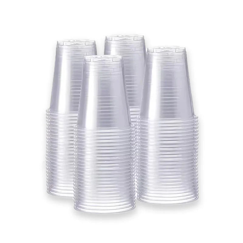 50/100PCS Disposable Plastic Cups Disposable Drinking Cups Suitable Beverages Fruits Coffee Birthday Parties Wedding Banquets