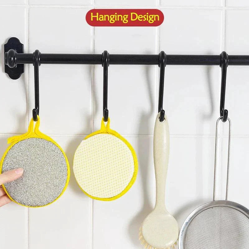 Double-Sided Dishwashing Sponge – Dish Washing Brush for Pots & Pans