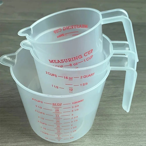 250/500/1000ml Plastic Measuring Cups Weighing and Measuring Tools Highly Transparent Measuring Cups with Scale Kitchen Baking