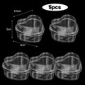5/20x Disposable Plastic Cups with Lids Heart-shaped Clear Dessert Cup Pudding Container for Ice Cream Cake Fruit Yogurt Bowls