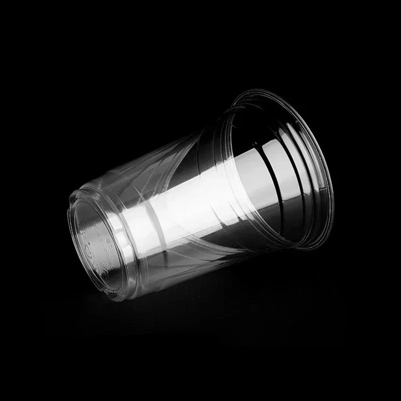 50Set Plastic Cold Drink Cups with Strawless Sip Lids BPA Free Disposable Cups for Iced Coffee And Cold Beverages