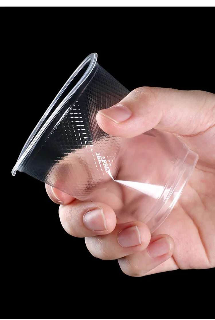 25/50pcs New Disposable Transparent Plastic Cup Outdoor Picnic Birthday Kitchen Party Tableware 160/170/200ml Cups Supplies Bar