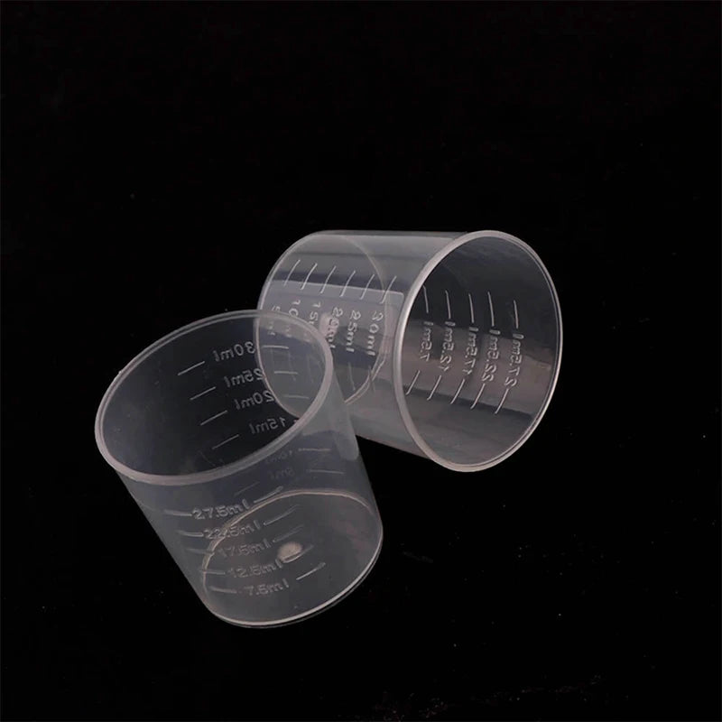 20 Pcs 30 Ml Plastic Graduated Cups Graduated Cups Transparent Liquid Containers For Kitchen Measuring Tools