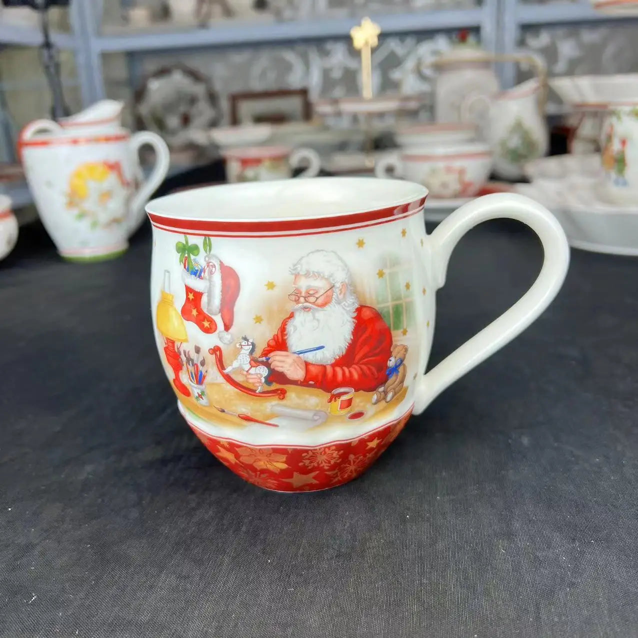 DecorBites™ Weihnachtsgeschirr-Set: Teller, Tablett, Tassen, Schalen und Schüsseln