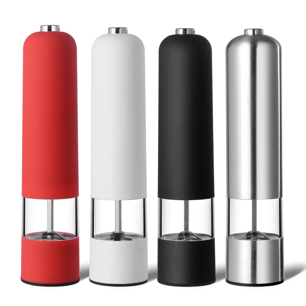 Electric Battery-Powered Salt & Pepper Grinder – Adjustable Spice Mill