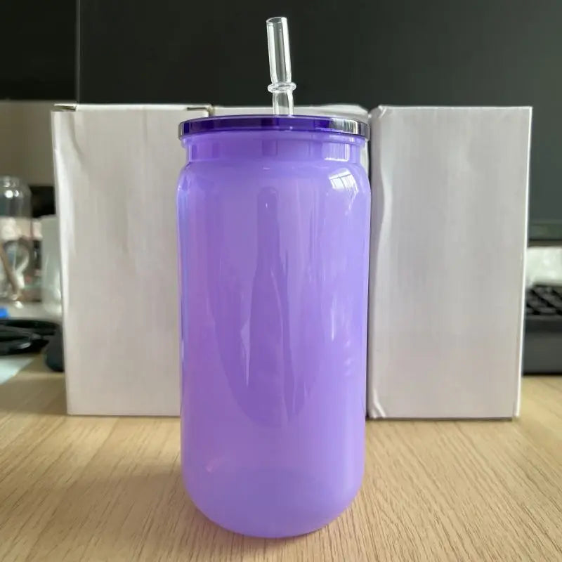 16oz Colorful Plastic Cups With Lids And Straws Replacement Lids For Can Shaped  Lced Coffee Cups Cute Tumbler Cup