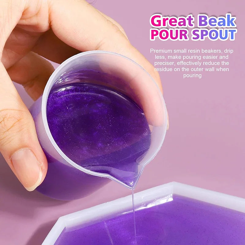 100ml Mixing Cups Plastic Liquid Container Epoxy Resin Scale Beaker Chemical Laboratory Cups Measuring Cup Kitchen Baking Tools