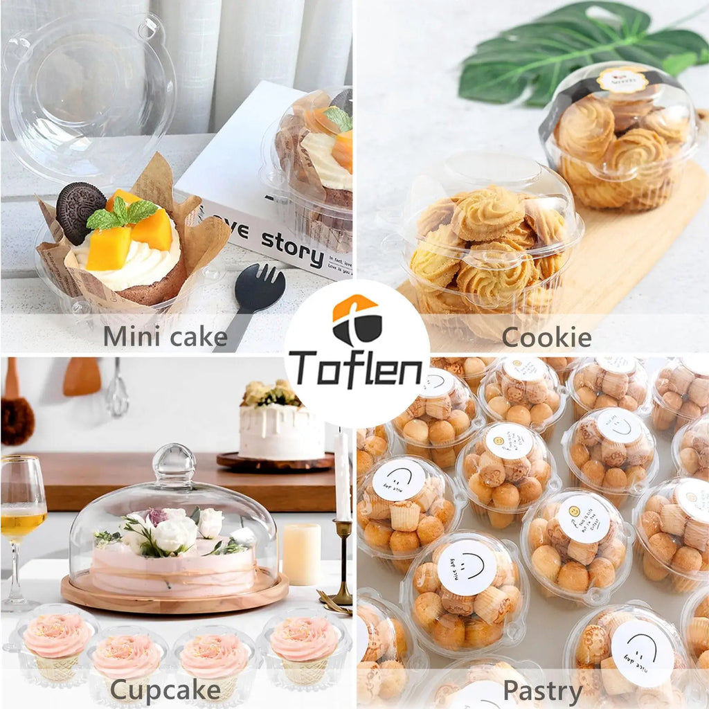 100pcs Disposable Plastic Dessert Cups With Lid for Pudding Cake Jelly Ice Cream Bowls Cups Home Parties Takeout Food Container