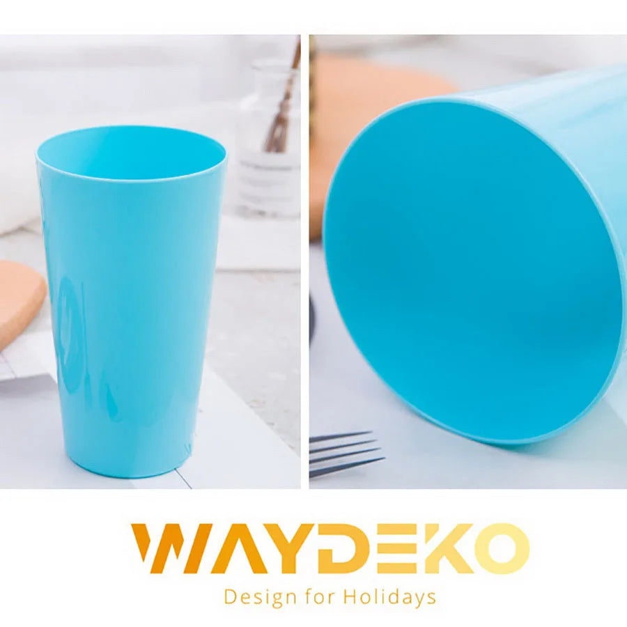 再利用可能なプラスチックカップ 18オンス / 530ml - 食洗機対応PPプラスチックタンブラー 割れない大型ドリンクカップ