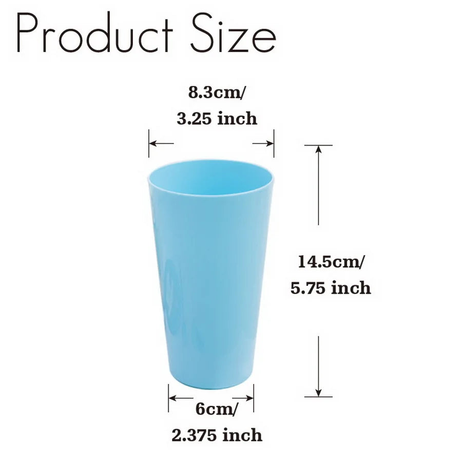 再利用可能なプラスチックカップ 18オンス / 530ml - 食洗機対応PPプラスチックタンブラー 割れない大型ドリンクカップ