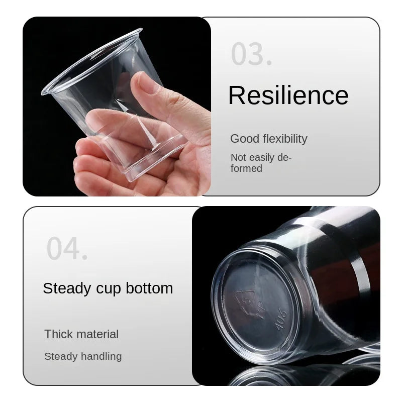 25/50pcs New Disposable Transparent Plastic Cup Outdoor Picnic Birthday Kitchen Party Tableware 160/170/200ml Cups Supplies Bar