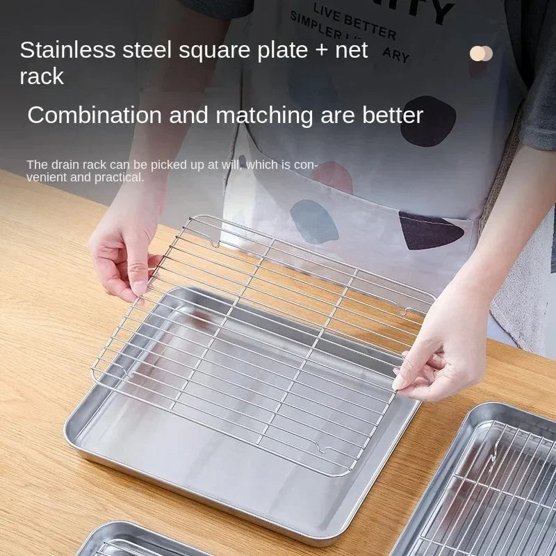 Stainless Steel BBQ Grill Mesh Rack – Wire Steaming & Kebab Net