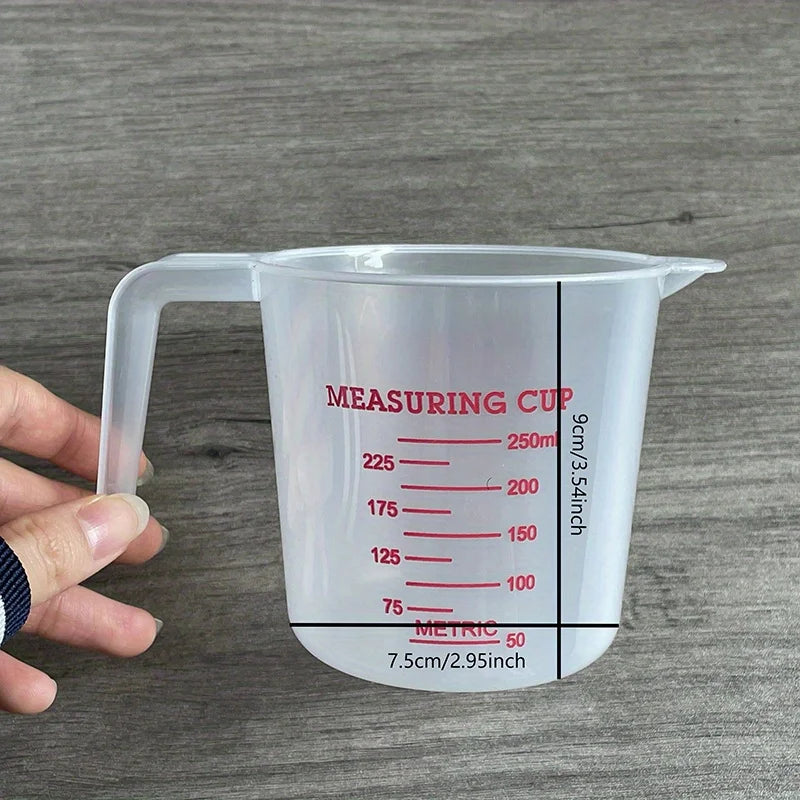 250/500/1000ml Plastic Measuring Cups Highly Transparent Measuring Cups with Scale Kitchen Baking Weighing and Measuring Tools