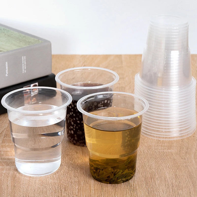 Disposable High-Temperature Resistant Plastic Cups Household Transparent Thickened Drinking Cups