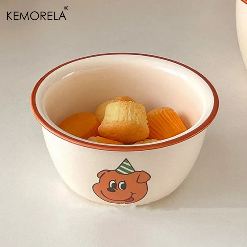DecorBites Carton Ceramic Soup Bowl – Microwave & Dishwasher Safe