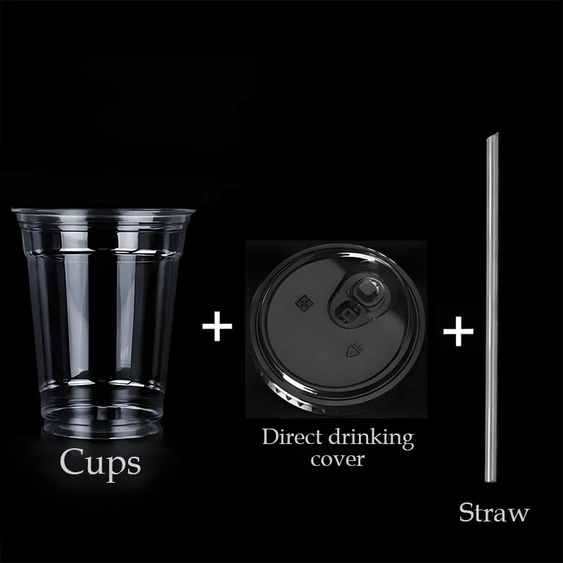 100PCS Disposable Clear Plastic Cup Outdoor Picnic Plastic Cup Drinking Cup for Parties Birthdays Weddings Camping Utensils