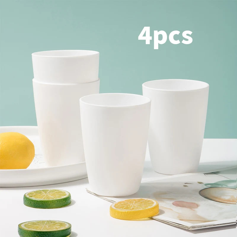 2/4/6pcs Reusable plastic cups Suitable for home kitchens office workers school picnics camping RV drinks milk tea