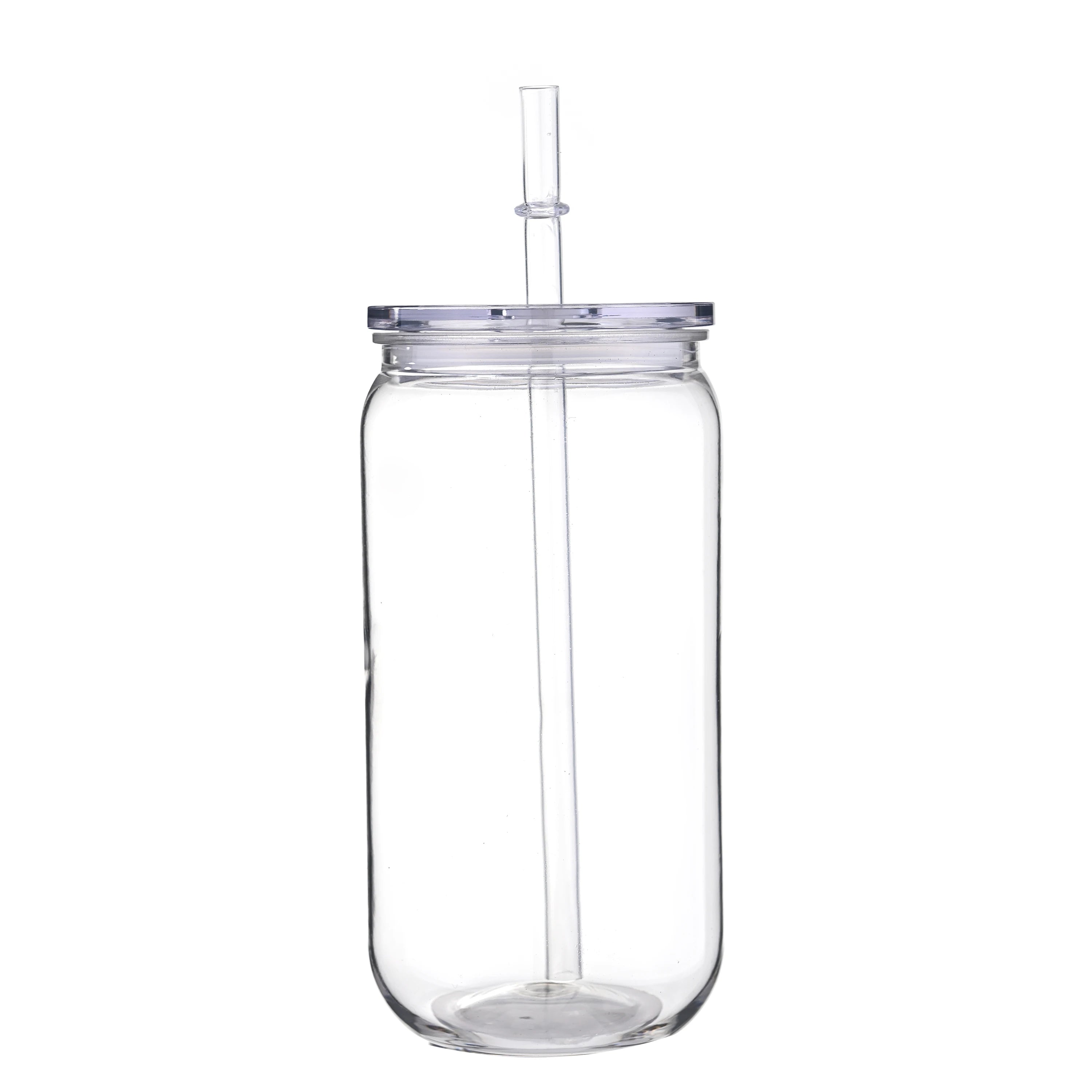 16oz Colorful Plastic Cups With Lids And Straws Replacement Lids For Can Shaped  Lced Coffee Cups Cute Tumbler Cup