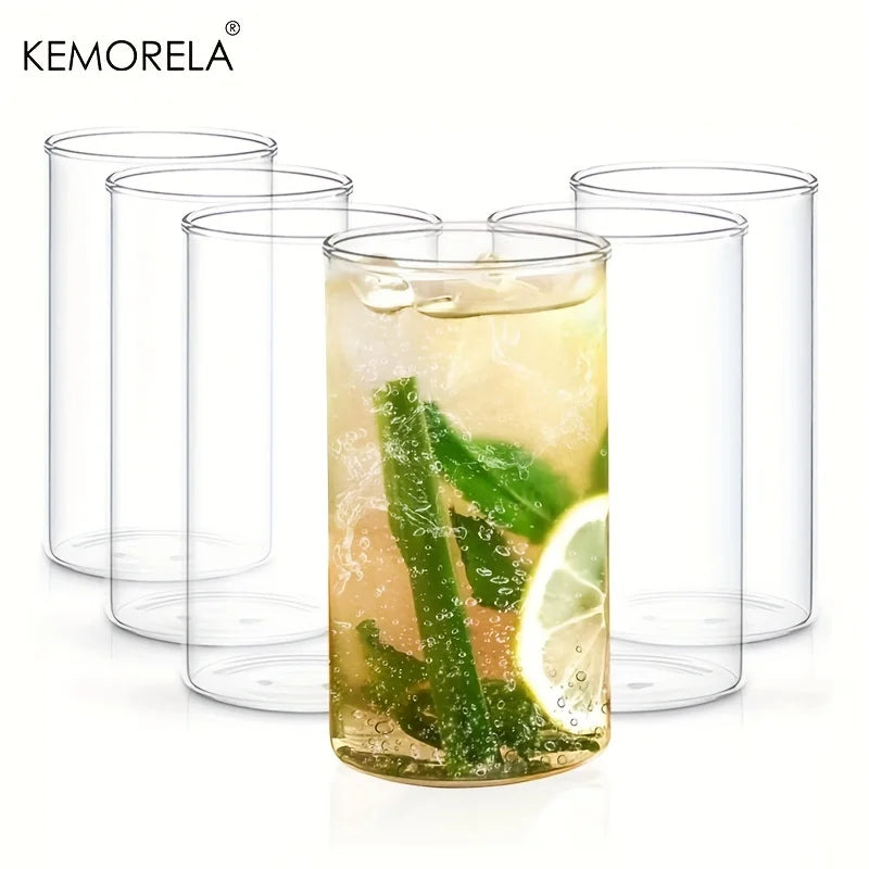 DecorBites BPA-Free Borosilicate Drinking Glasses – Set of 4 or 6