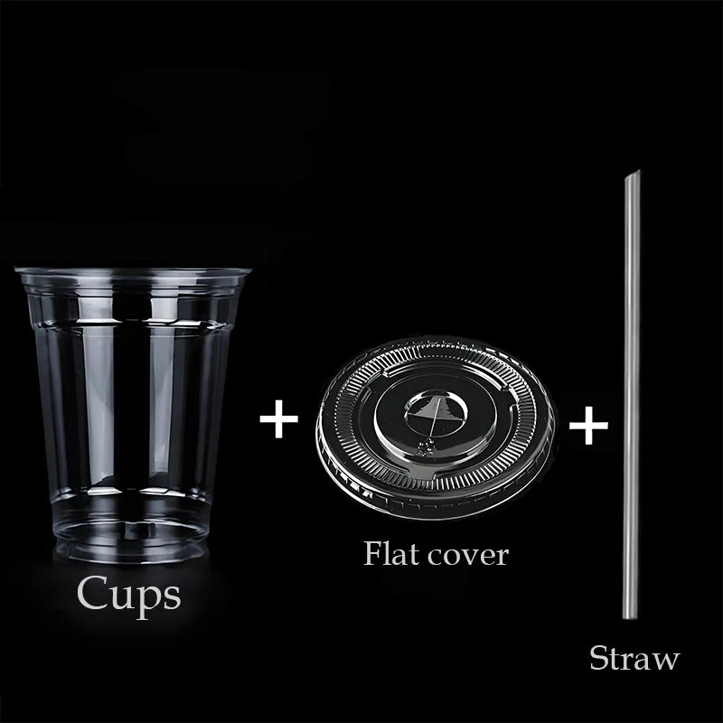 100PCS Disposable Clear Plastic Cup Outdoor Picnic Plastic Cup Drinking Cup for Parties Birthdays Weddings Camping Utensils