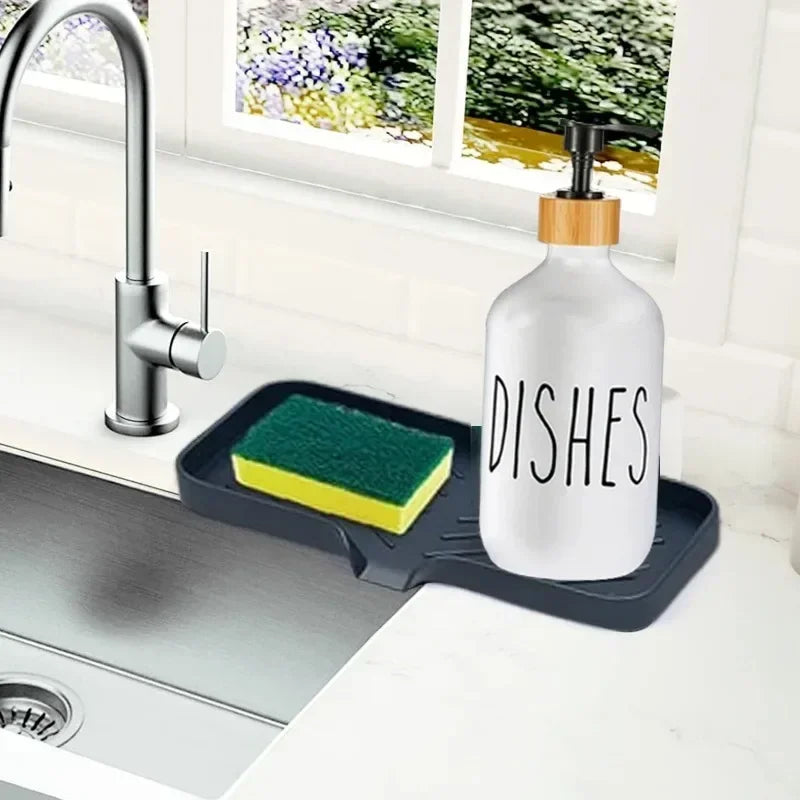 Silicone Self-Draining Sponge & Soap Holder
