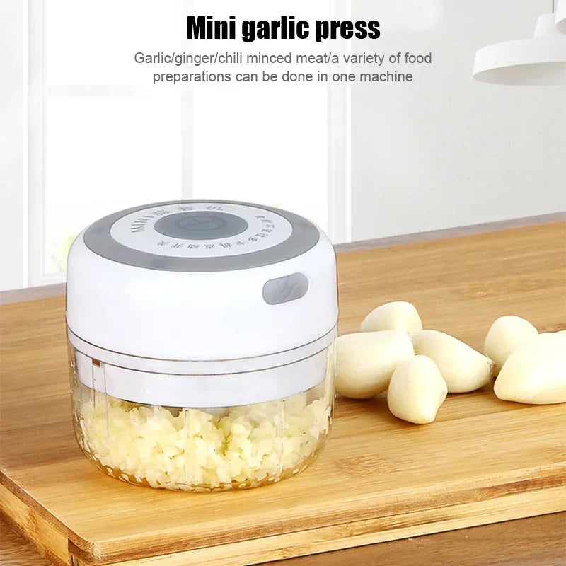 DecorBites Electric Mini Food Chopper – Garlic Masher & Meat Grinder