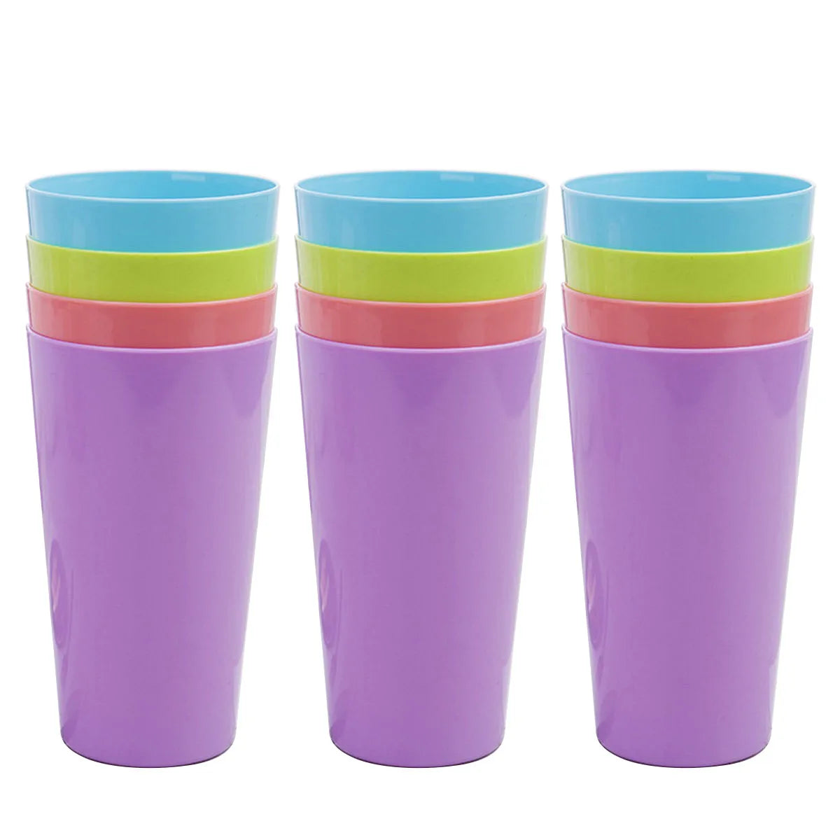 Reusable Plastic Cups 18 OZ / 530ML - Plastic Cups Dishwasher Safe PP Plastic Tumblers Drinking Cups Unbreakable Big Cup