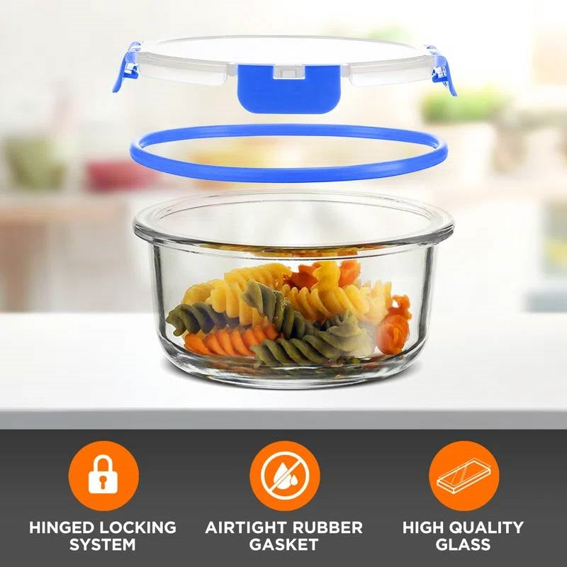 24-Piece Glass Food Storage & Bakeware Set with Snap Locking Lids