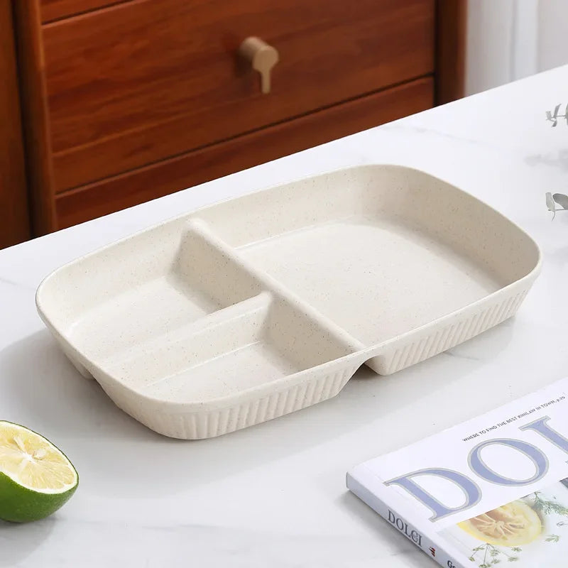 DecorBites 3-Compartment Divided Diet Plate – Microwave Safe