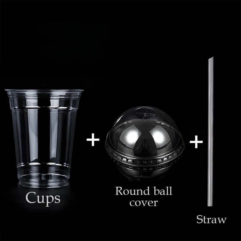 100PCS Disposable Clear Plastic Cup Outdoor Picnic Plastic Cup Drinking Cup for Parties Birthdays Weddings Camping Utensils
