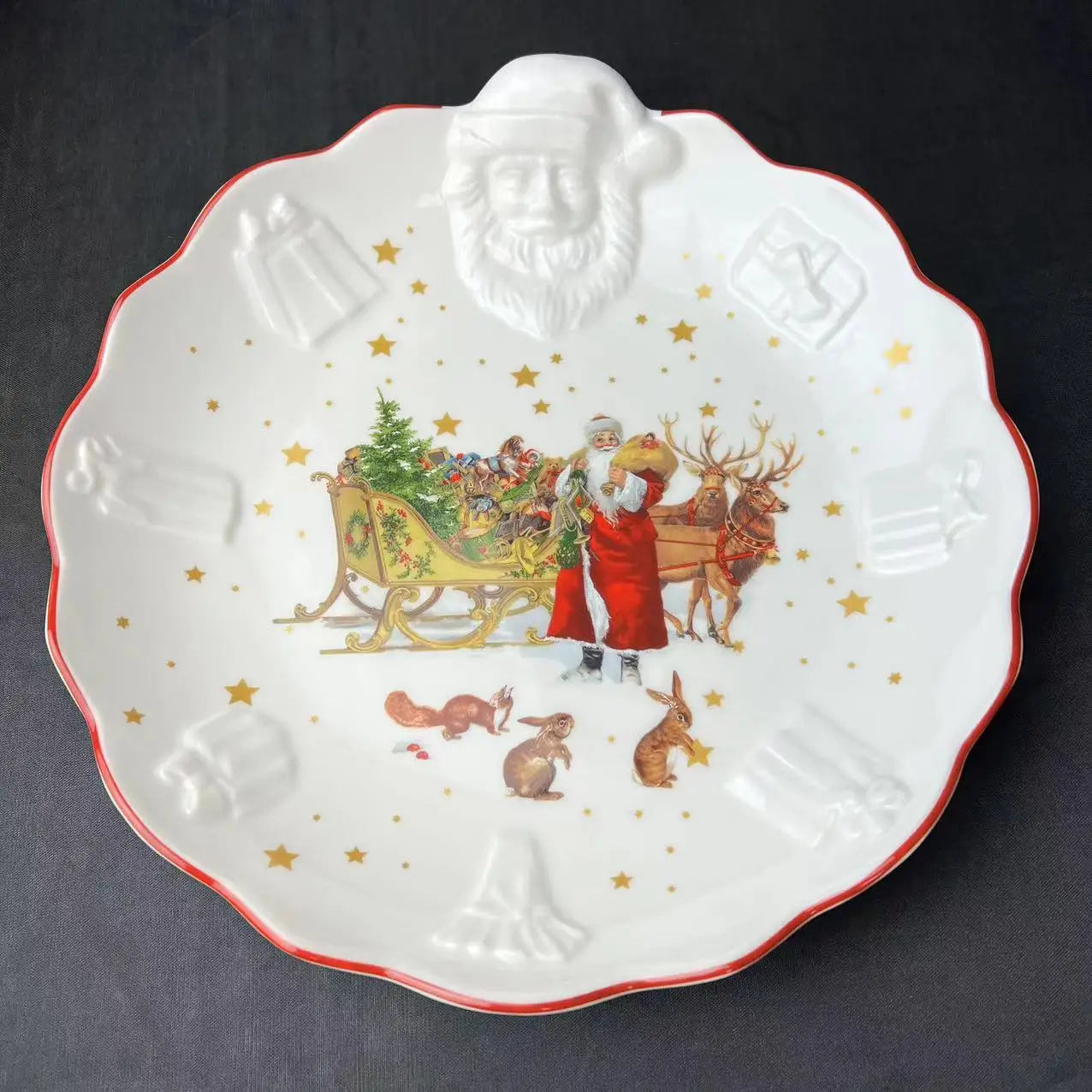 DecorBites™ Weihnachtsgeschirr-Set: Teller, Tablett, Tassen, Schalen und Schüsseln