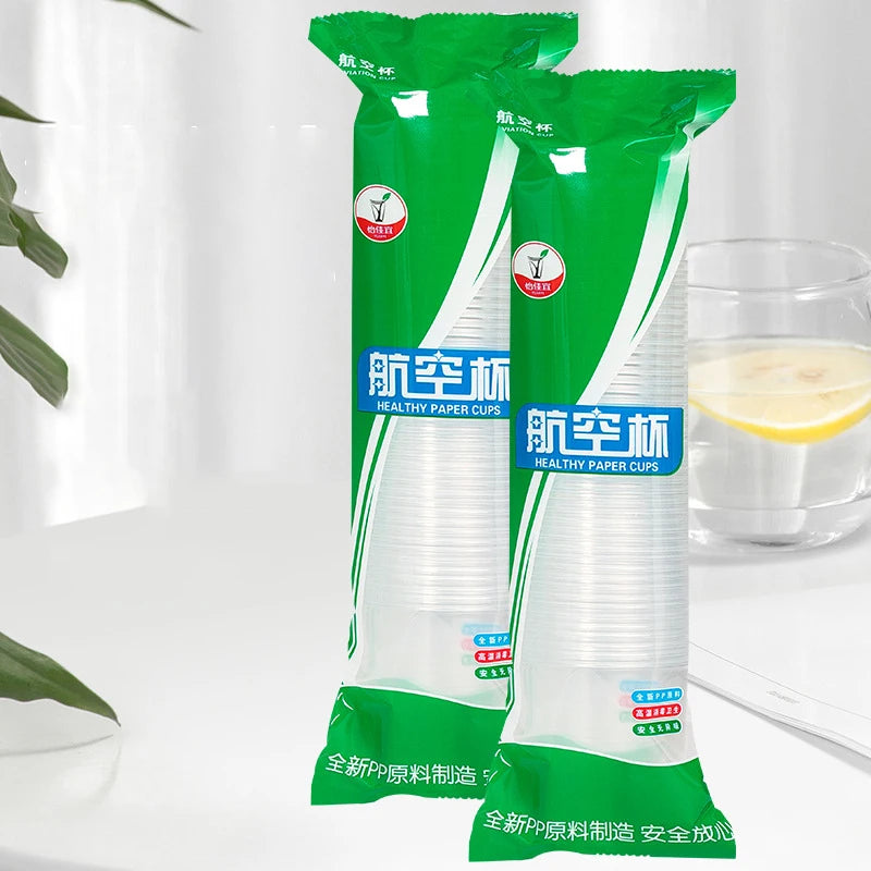 Disposable High-Temperature Resistant Plastic Cups Household Transparent Thickened Drinking Cups