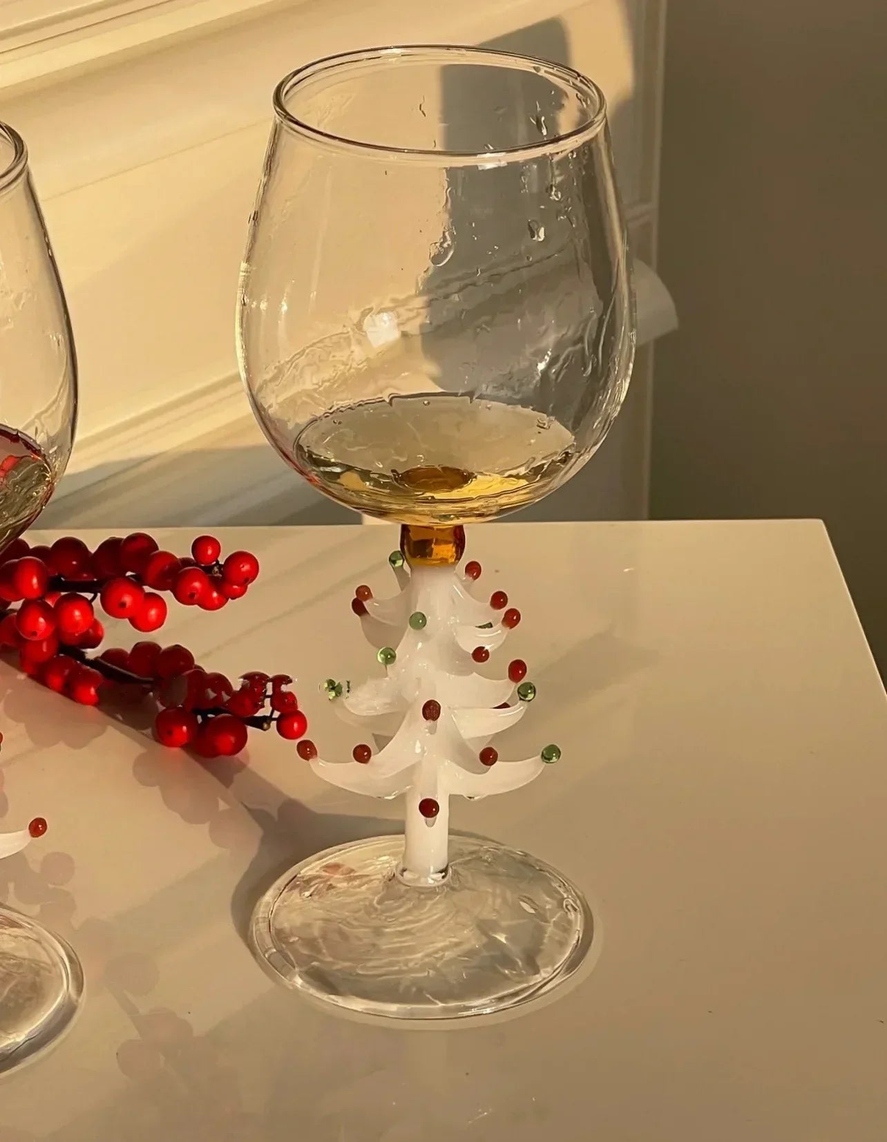 DecorBites 3D Christmas Tree Wine Glass – 300ml Holiday Gift