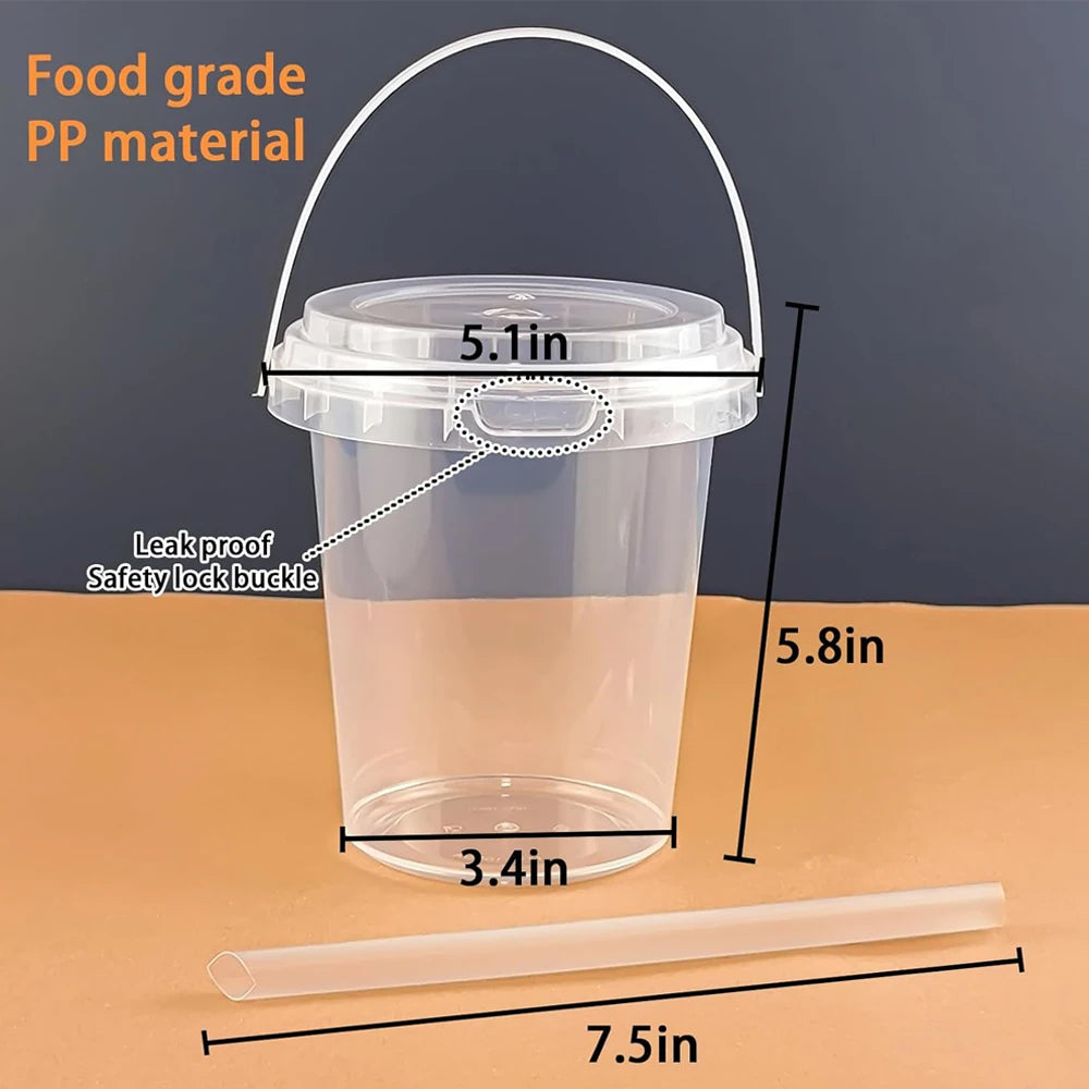 Plastic Cups with Lid and Straw,Disposable Coffee Cups with Lids for Iced Coffee,Smoothie,Milkshake,Cold & Hot Drinks, Sturdy