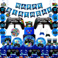 151 Pcs Video Game Party Decorations&Tableware-Video Game Party Plates Tablecloth Balloons etc Video Game Birthday Decorations