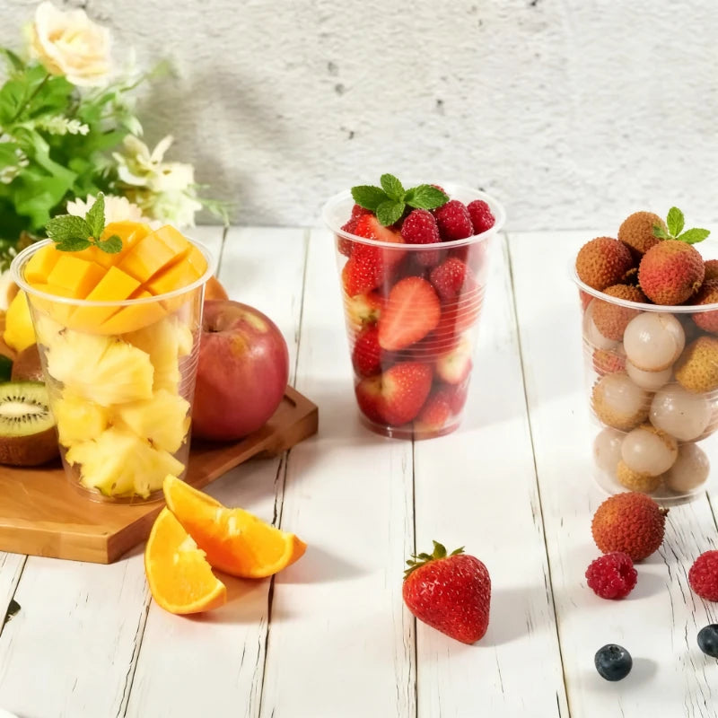 50/100PCS Clear Plastic Cups Disposable Plastic Cups Outdoor Picnic Birthday Weddings Party Kitchen Cold Drinks Juice Tableware