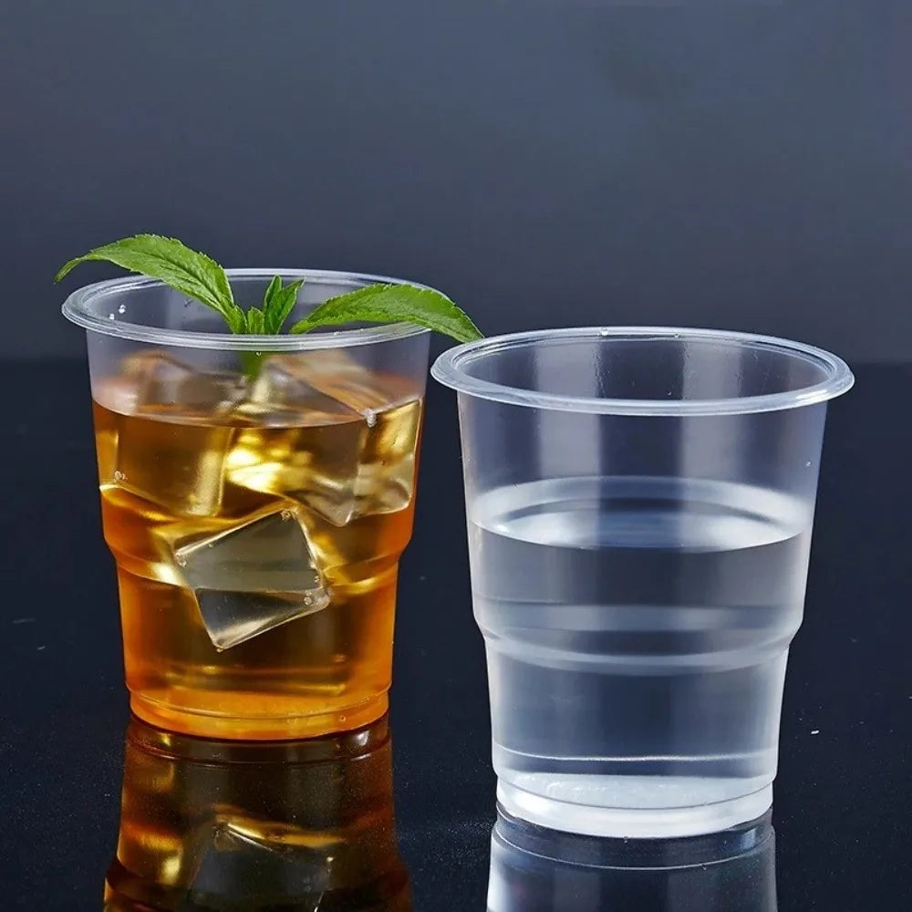 50Pcs 180ml Disposable Plastic Cups Transparent Food-grade PP Party Plastic Cups Heat-resistant Clear Plastic Cups