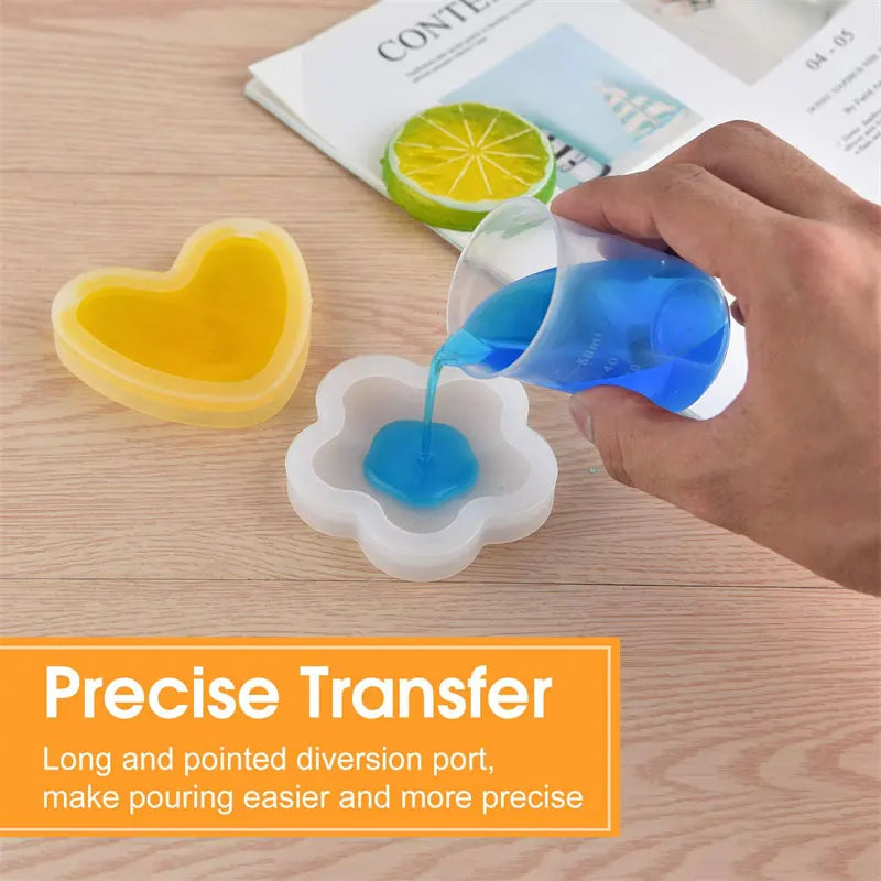 100ml Mixing Cups Plastic Liquid Container Epoxy Resin Scale Beaker Chemical Laboratory Cups Measuring Cup Kitchen Baking Tools