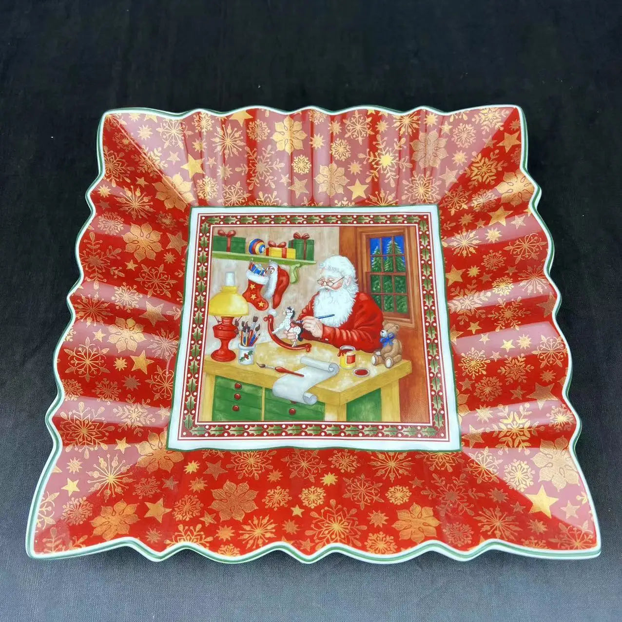 DecorBites™ Weihnachtsgeschirr-Set: Teller, Tablett, Tassen, Schalen und Schüsseln