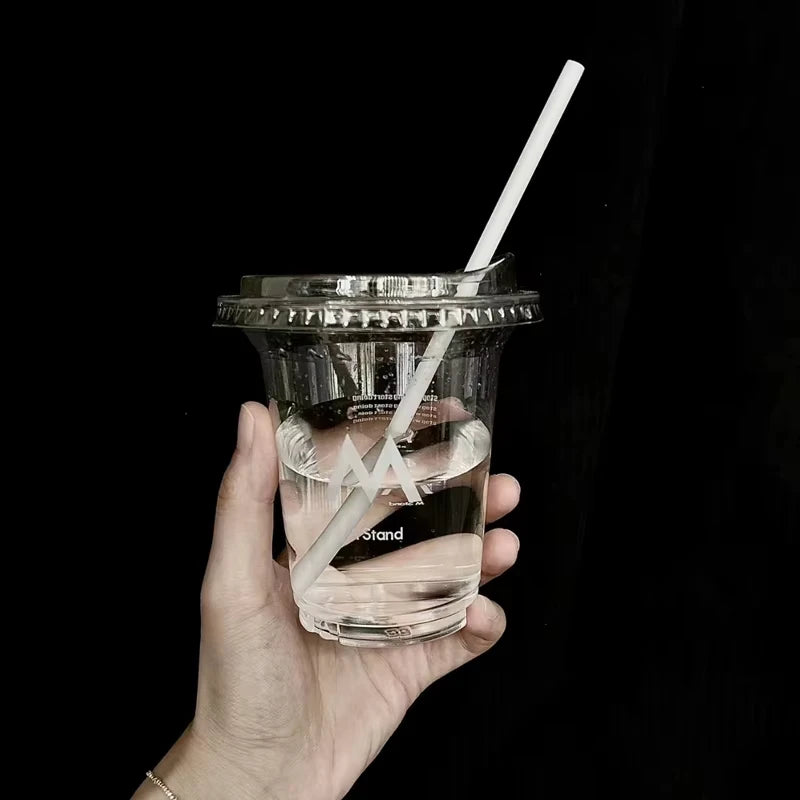 100PCS Disposable Clear Plastic Cup Outdoor Picnic Plastic Cup Drinking Cup for Parties Birthdays Weddings Camping Utensils