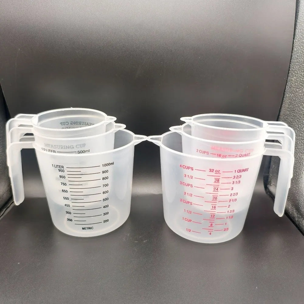 Cup Marking Clear Plastic Measuring Cup With Spout With Handles Graduated Measuring Cups Plastic Mug Recipe Ingredient