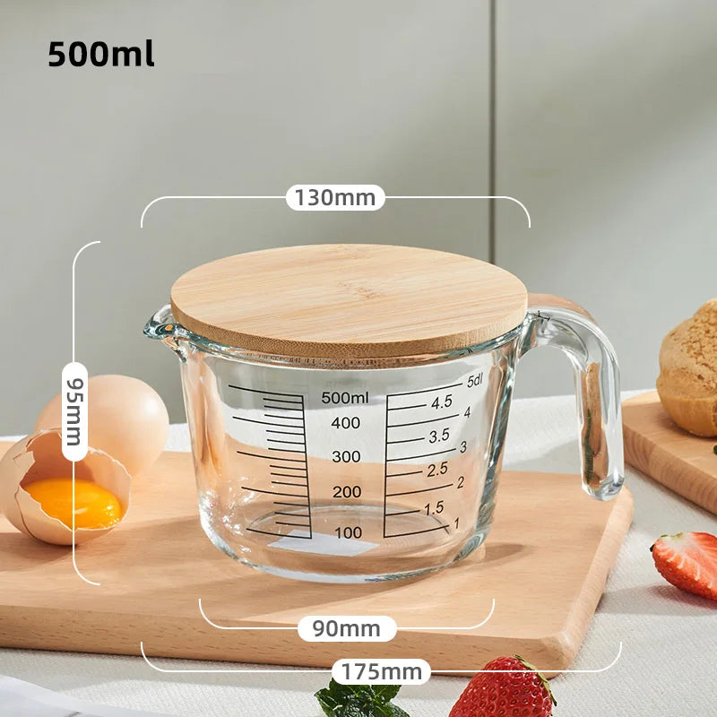 DecorBites Borosilicate Glass Measuring Cup Jug – Large Capacity